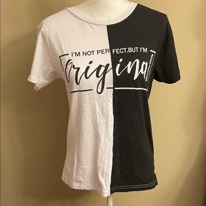 On Fire Black and White Original Statement Tee